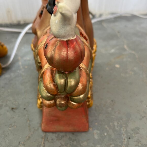 vintage Halloween light up train ghosts, cats, pumpkins sunflowers 3 piece set - Picture 7 of 16